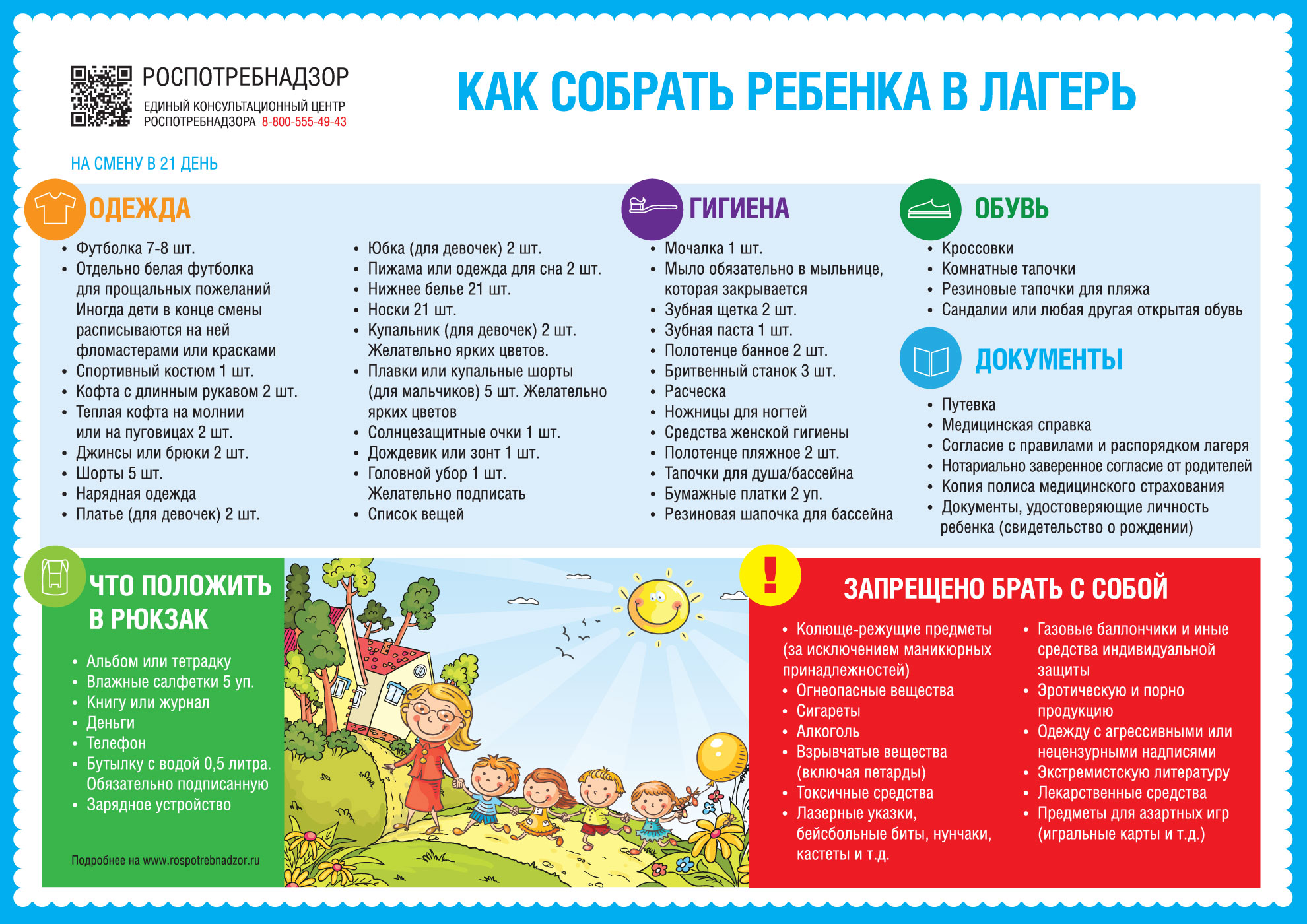 Как собрать ребенка в лагерь.